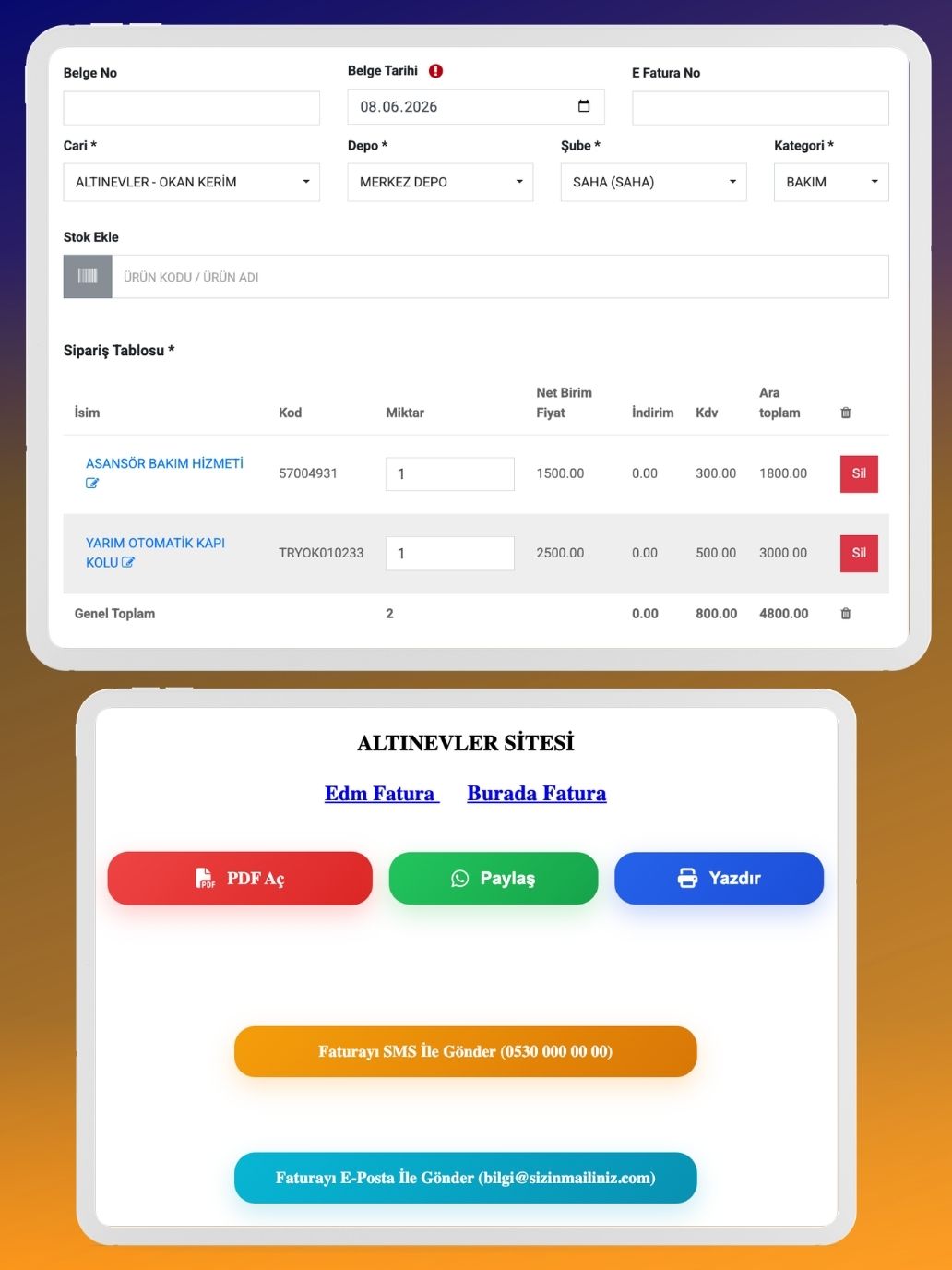 E-Fatura ve E-Arşiv Yönetimi